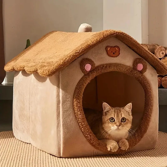 Foldable Washable Cat & Puppy House for All Seasons