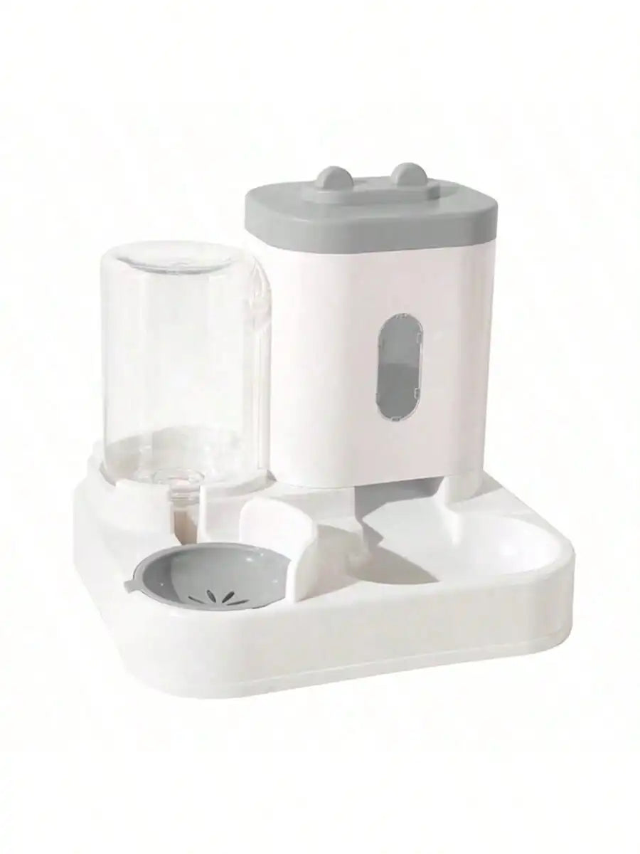Automatic Gravity Cat Water & Food Dispenser, Spill-Proof