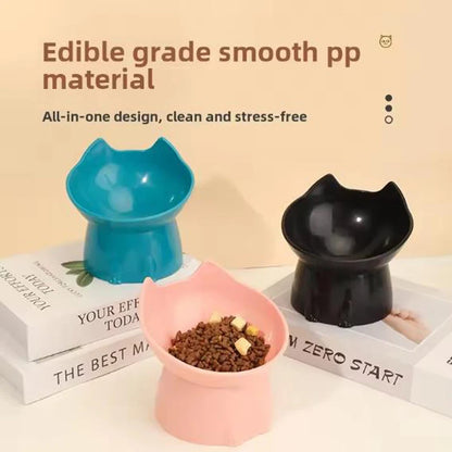 Raised Cat & Dog Bowl with Neck Protection, Anti-Spill