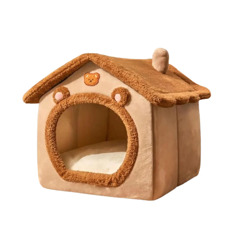 Foldable Washable Cat & Puppy House for All Seasons