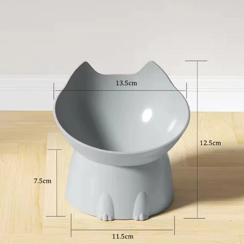 Raised Cat & Dog Bowl with Neck Protection, Anti-Spill