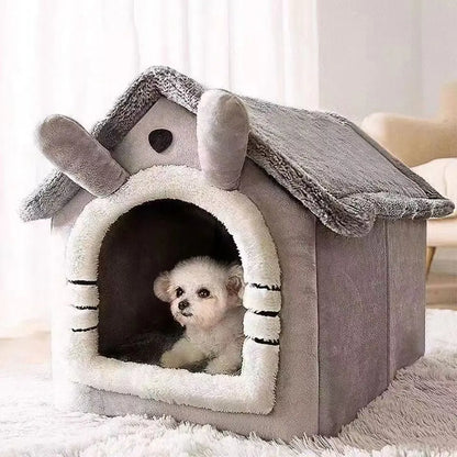 All-Season Removable Washable Dog & Cat House Bed