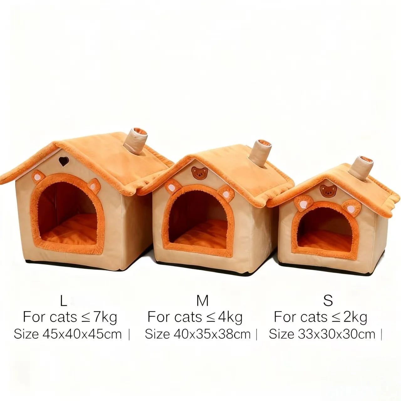 All-Season Removable Washable Dog & Cat House Bed