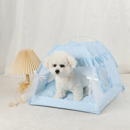 Warm Pet Tent Bed with Cushion for Cats