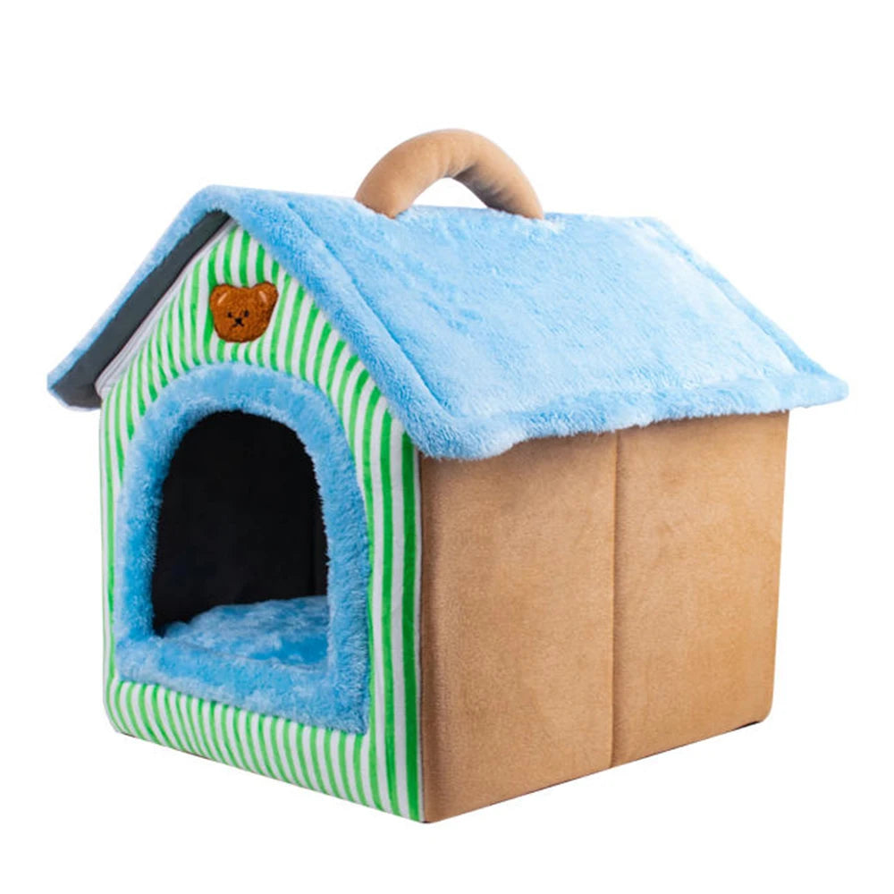 Foldable Washable Cat & Puppy House for All Seasons