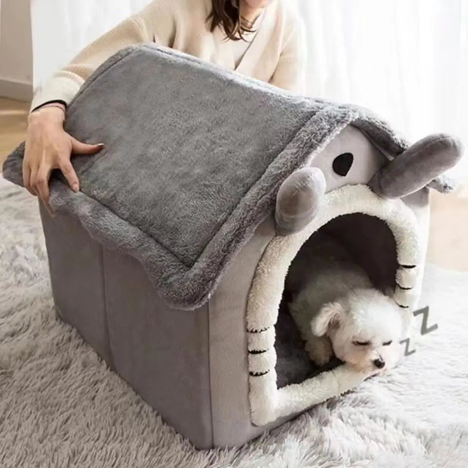 All-Season Removable Washable Dog & Cat House Bed