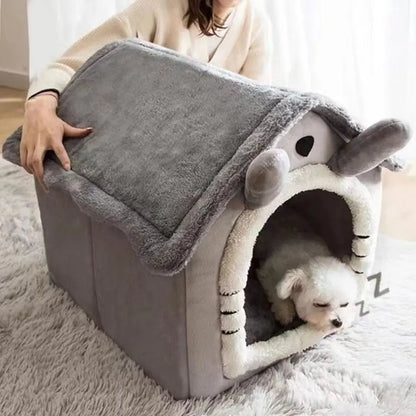 All-Season Removable Washable Dog & Cat House Bed