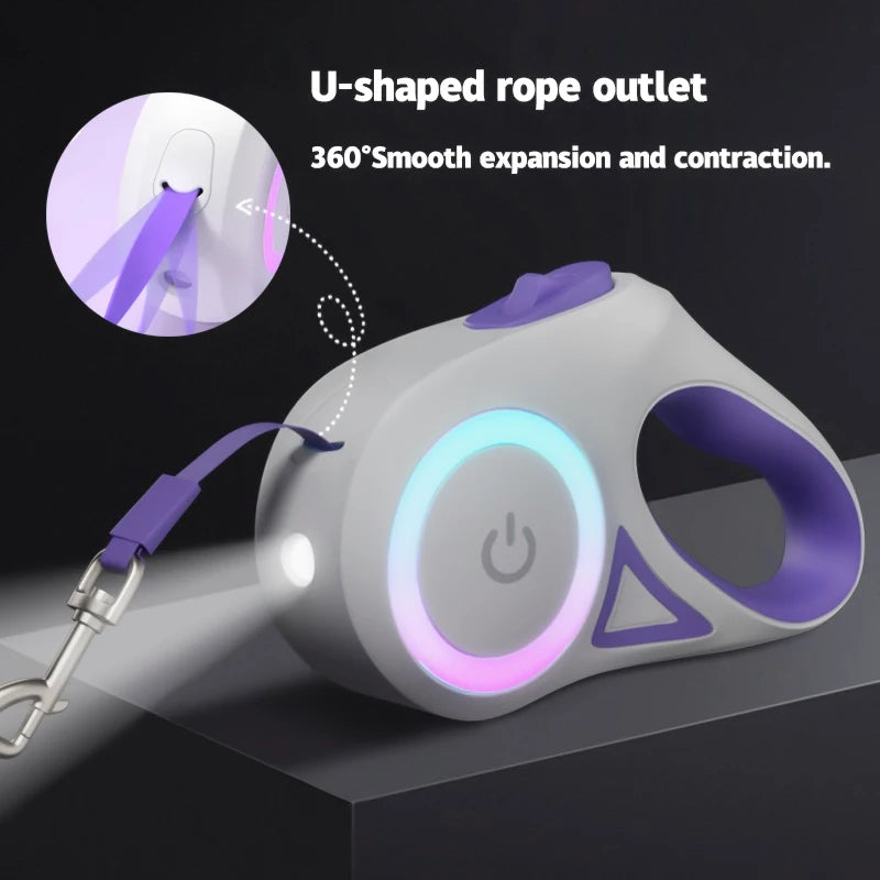 LED Retractable Dog Leash for All Pet Sizes